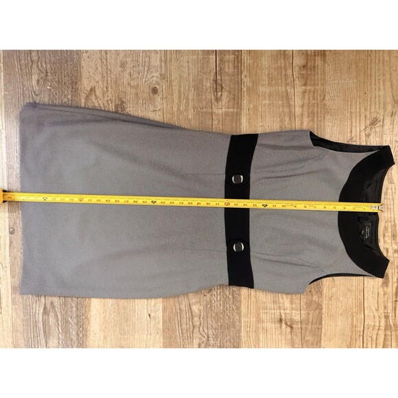 Tahari ASL Dress 10 Sleeveless Black & White Sheath Business Cocktail EUC - Picture 3 of 6